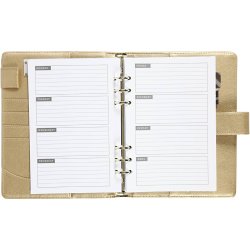Kalender, str. 19x23,5x4 cm, ringordner, guld, 1 stk.