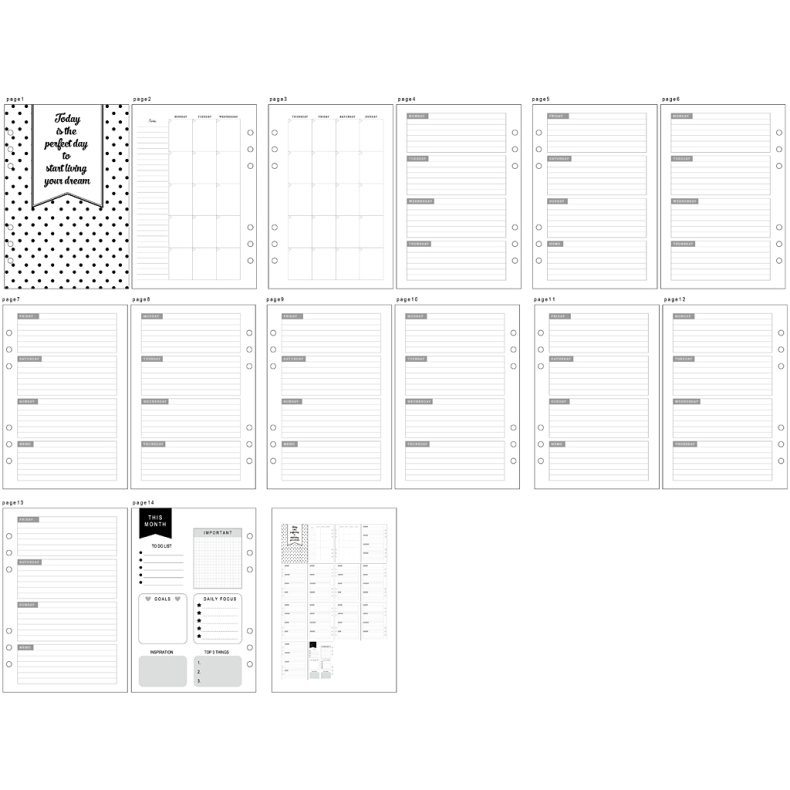 Evighedskalender, str. 142x210 mm, Antal sider 7, 120 g, hvid, 1 stk.