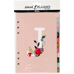 Skilleblade, A5, Antal sider 12, guld, r&oslash;d, koral, 1 stk.