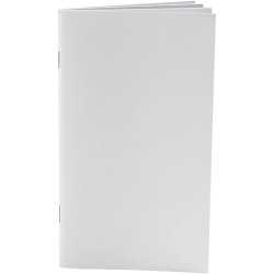 Notesbog, str. 9,5x16,6 cm, Antal sider 34, 100 g, hvid, 1 stk.