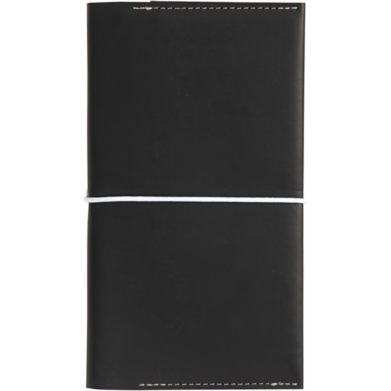 Kalender, str. 10x18x1,5 cm, elastiklukning, sort, 1 stk.