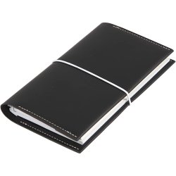 Kalender, str. 10x18x1,5 cm, elastiklukning, sort, 1 stk.