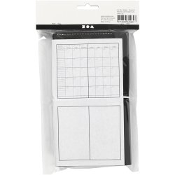 Kalender, str. 10x18x1,5 cm, elastiklukning, sort, 1 stk.