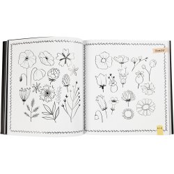 Inspirationsbog til 'Hand Lettering', str. 22x23 cm, tykkelse 2 cm, Antal sider 143, 1 stk., Dansk tekst