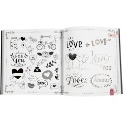 Inspirationsbog til 'Hand Lettering', str. 22x23 cm, tykkelse 2 cm, Antal sider 143, 1 stk., Dansk tekst