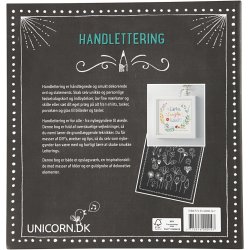 Inspirationsbog til 'Hand Lettering', str. 22x23 cm, tykkelse 2 cm, Antal sider 143, 1 stk., Dansk tekst