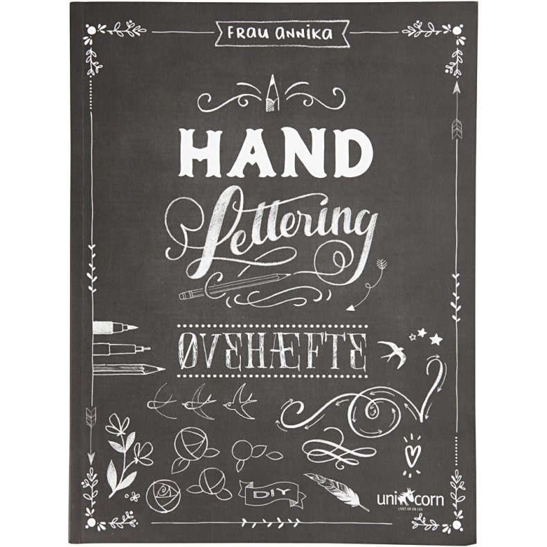 &Oslash;veh&aelig;fte til 'Hand Lettering', str. 21x28 cm, tykkelse 1 cm, 63