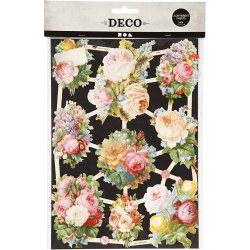 Glansbilleder, roser, ark 16,5x23,5 cm, 2 ark/ 1 pk.