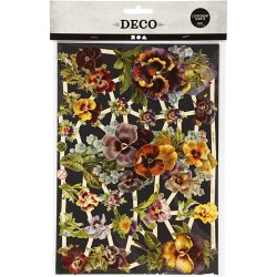 Glansbilleder, stedmoderblomster, ark 16,5x23,5 cm, 2 ark/ 1 pk.