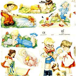 Glansbilleder, b&oslash;rneleg, ark 16,5x23,5 cm, 2 ark/ 1 pk.