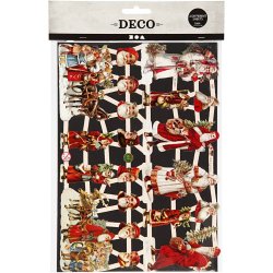 Glansbilleder, julem&aelig;nd, ark 16,5x23,5 cm, 2 ark/ 1 pk.