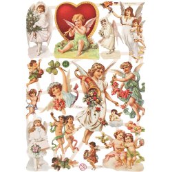 Glansbilleder, jul, ark 16,5x23,5 cm, 30 ark/ 1 pk.