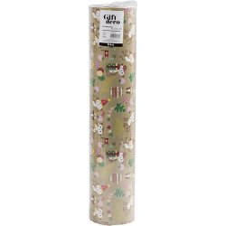 Gavepapir, Festlige aber, B: 50 cm, 80 g, 100 m/ 1 rl.