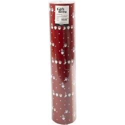 Gavepapir, N&aelig;senisse, B: 50 cm, 80 g, r&oslash;d, 100 m/ 1 rl.