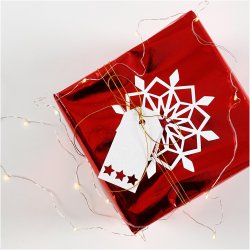 Gavepapir, B: 50 cm, 65 g, r&oslash;d, 4 m/ 1 rl.