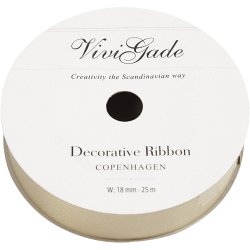 Gaveb&aring;nd, B: 18 mm, mat, guld, 25 m/ 1 rl.