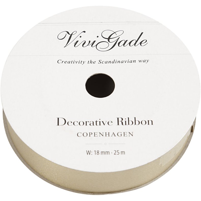 Gaveb&aring;nd, B: 18 mm, mat, guld, 25 m/ 1 rl.