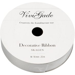 Gavebånd, B: 18 mm, mat, sølv, 25 m/ 1 rl.