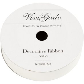 Gavebånd, B: 18 mm, mat, hvid, 25 m/ 1 rl.