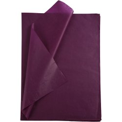 Silkepapir, ark 50x70 cm, 14 g, bordeaux, 10 ark/ 1 pk.