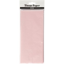 Silkepapir, med prikker, ark 50x70 cm, 14 g, lyser&oslash;d, 6 ark/ 1 pk.