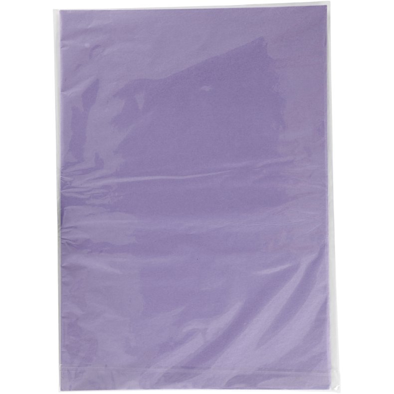 Silkepapir, ark 50x70 cm, 17 g, lys lilla, 25 ark/ 1 pk.