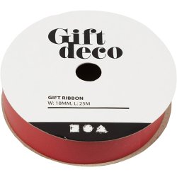 Gaveb&aring;nd, B: 18 mm, r&oslash;d, 25 m/ 1 rl.