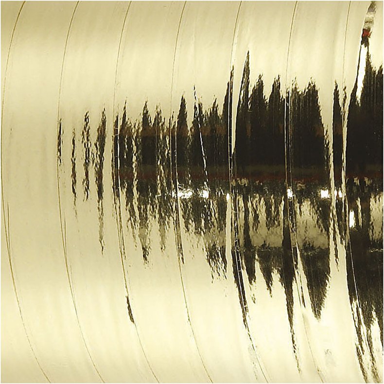 Gaveb&aring;nd, B: 10 mm, blank, metal guld, 250 m/ 1 rl.