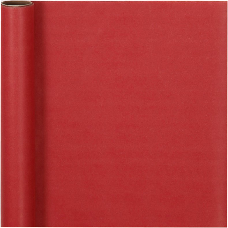 Gavepapir, B: 50 cm, 60 g, r&oslash;d, 5 m/ 1 rl.