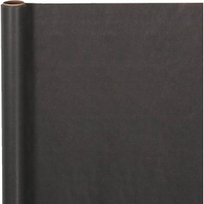 Gavepapir, B: 38 cm, 70 g, sort, 5 m/ 1 rl.