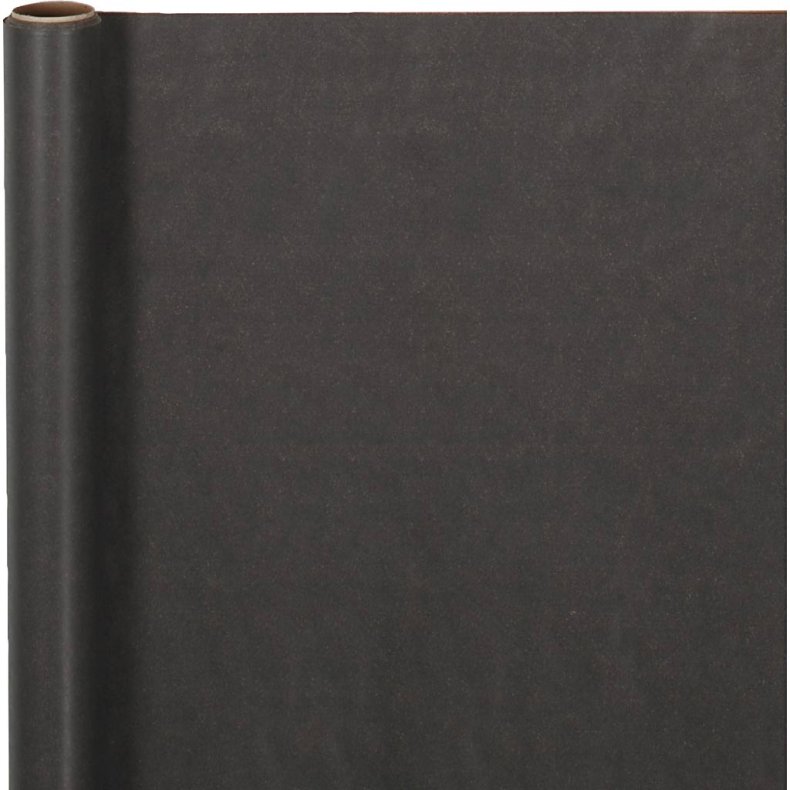 Gavepapir, B: 38 cm, 70 g, sort, 5 m/ 1 rl.