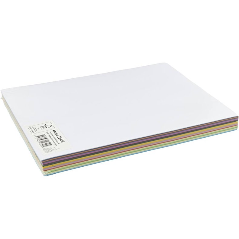 Creativ Papir, A4, ark 210x297 mm, 80 g, ass. farver, 280 ass. ark/ 1 pk.