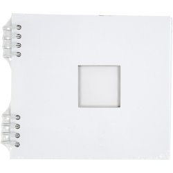 Scrapbog m. spiral, str. 20x20 cm, 250 g, hvid, 1 stk.