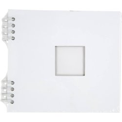 Scrapbog m. spiral, str. 20x20 cm, 250 g, hvid, 1 stk.