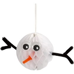 Harmonikakugler, diam. 8 cm, hvid, 10 stk./ 1 pk.