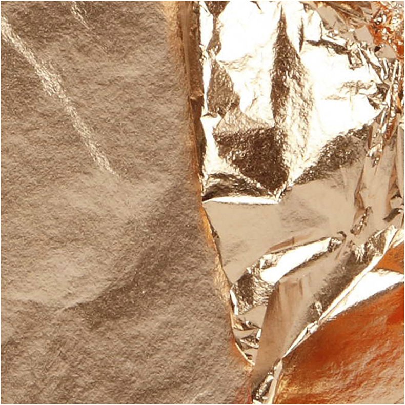 Bladmetal, ark 16x16 cm, kobber, 0,625 m2, 25 ark/ 1 pk.