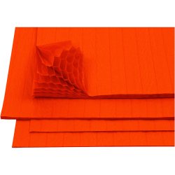 Harmonikapapir, ark 28x17,8 cm, orange, 8 ark/ 1 pk.