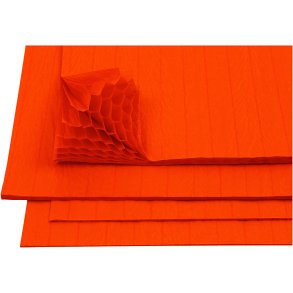 Harmonikapapir, ark 28x17,8 cm, orange, 8 ark/ 1 pk.