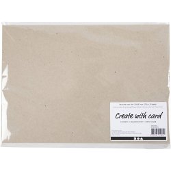 Kvistkarton, A4, ark 210x297 mm, 225 g, gr&aring; brun, 10 ark/ 1 pk.