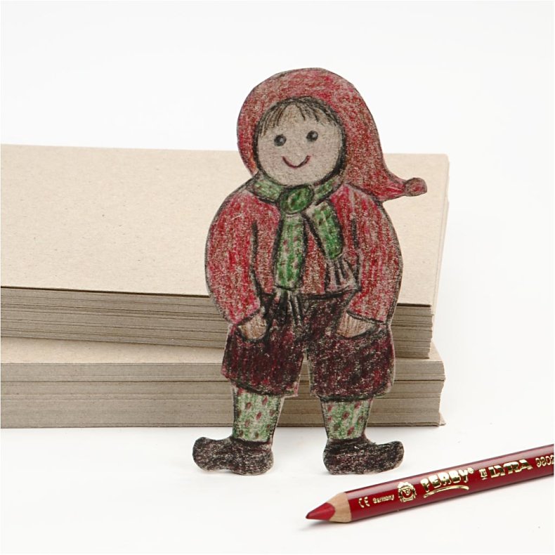 Kvistkarton, A4, ark 210x297 mm, 225 g, gr&aring; brun, 125 ark/ 1 pk.