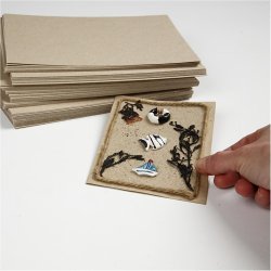 Kvistkarton, A5, ark 148x210 mm, 225 g, gr&aring; brun, 125 ark/ 1 pk.