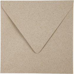 Kvistkuvert, kuvert str. 16x16 cm, 120 g, natur, 50 stk./ 1 pk.
