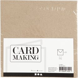 Kvistkuvert, kuvert str. 16x16 cm, 120 g, natur, 50 stk./ 1 pk.