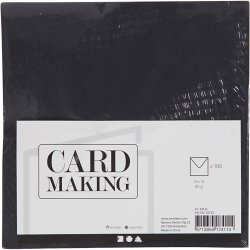 Kul&oslash;rte kuverter, kuvert str. 16x16 cm, 80 g, ass. farver, 10x10 stk./ 1 pk.