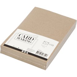 Kvistkuvert, kuvert str. 11,5x16 cm, 120 g, natur, 50 stk./ 1 pk.