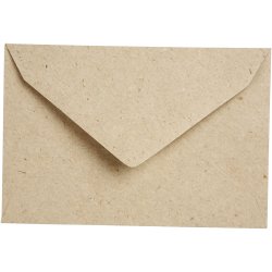 Kvistkuvert, kuvert str. 7,8x11,5 cm, 120 g, natur, 50 stk./ 1 pk.