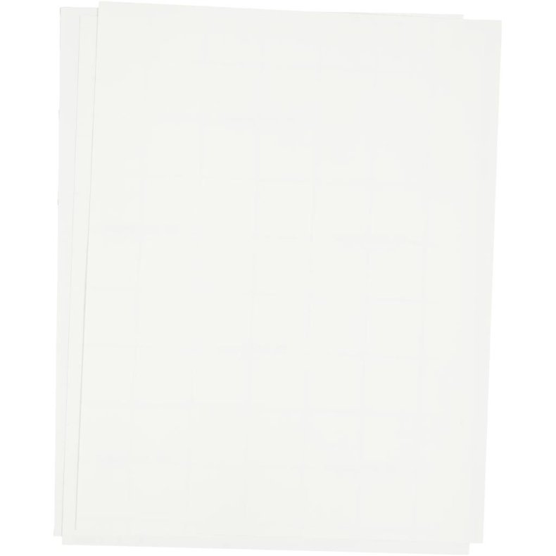 Transferark, ark 21,5x28 cm, til lyse og m&oslash;rke tekstiler, hvid, 3 ark/ 1 pk.