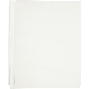 Transferark, ark 21,5x28 cm, til lyse og mørke tekstiler, hvid, 12 ark/ 1 pk.