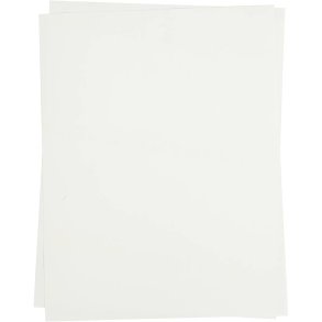 Transferark, ark 21,5x28 cm, til lyse tekstiler, transparent, 5 ark/ 1 pk.