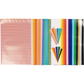 Glanspapir, ark 32x40 cm, 80 g, 1 sæt